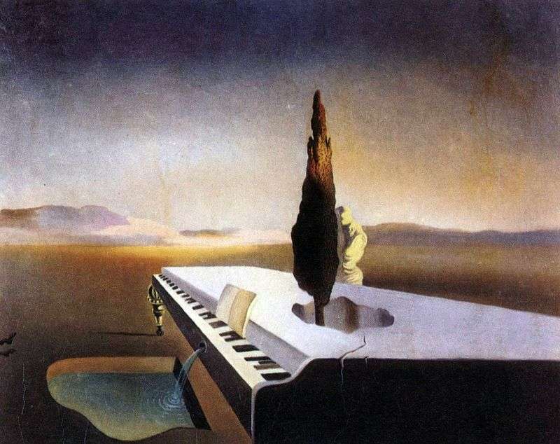 Necrophilic source, scoring from the piano on the code by Salvador Dali