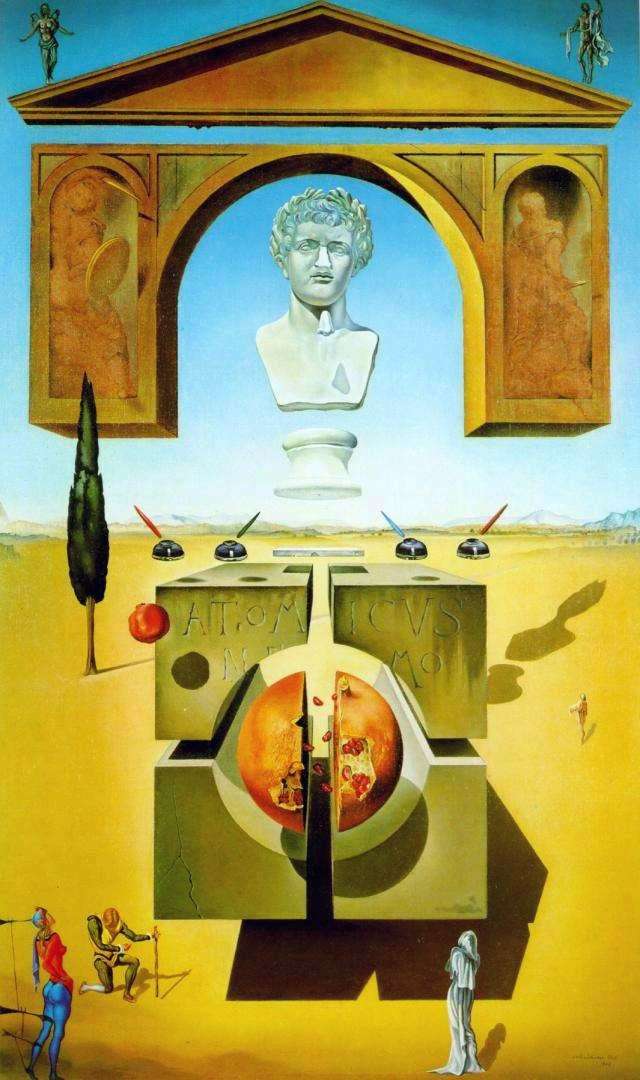 Splitting of an atom by Salvador Dali