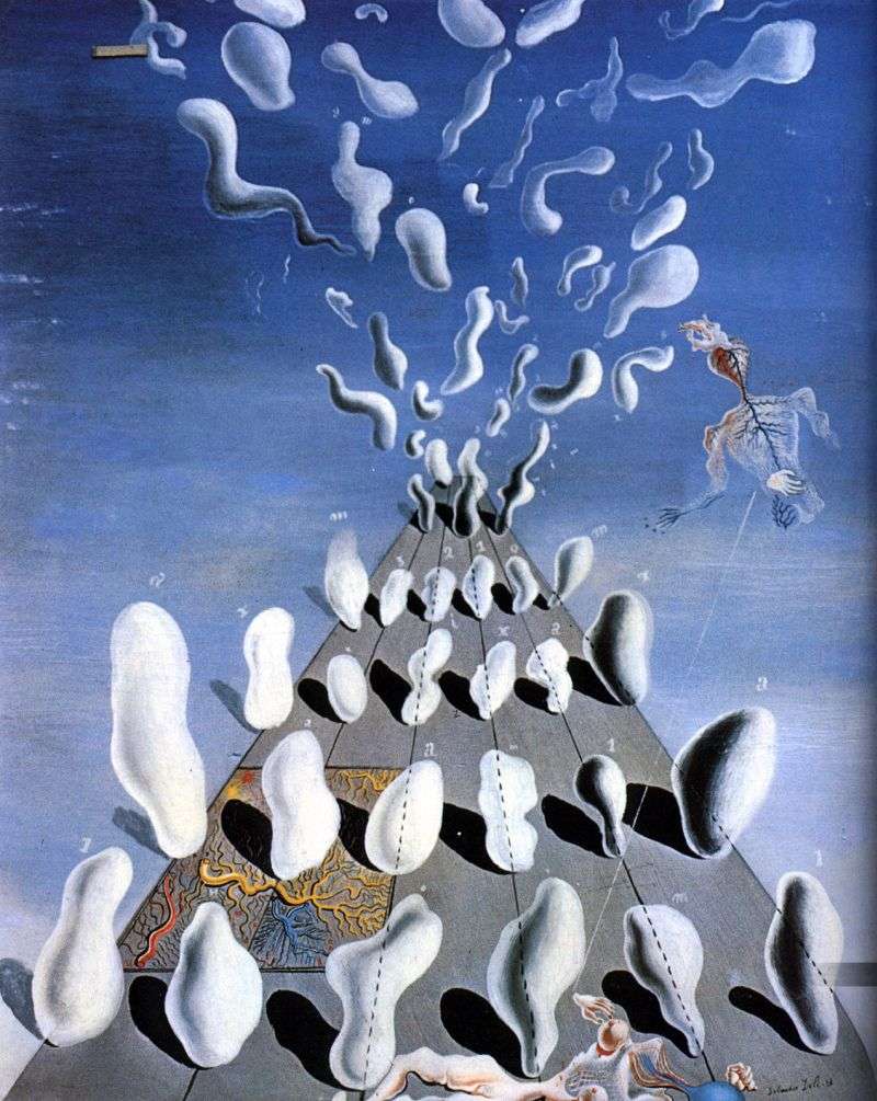 Surrealistic composition by Salvador Dali
