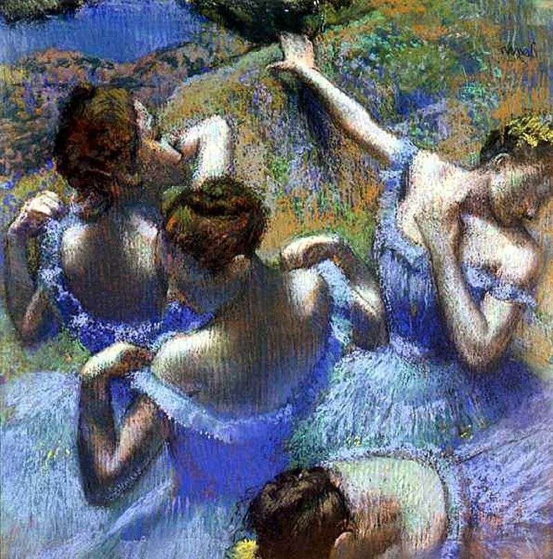 Blue dancers by Edgar Degas