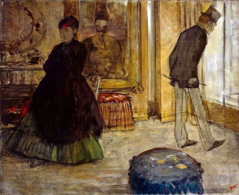 Interior with two figures by Edgar Degas