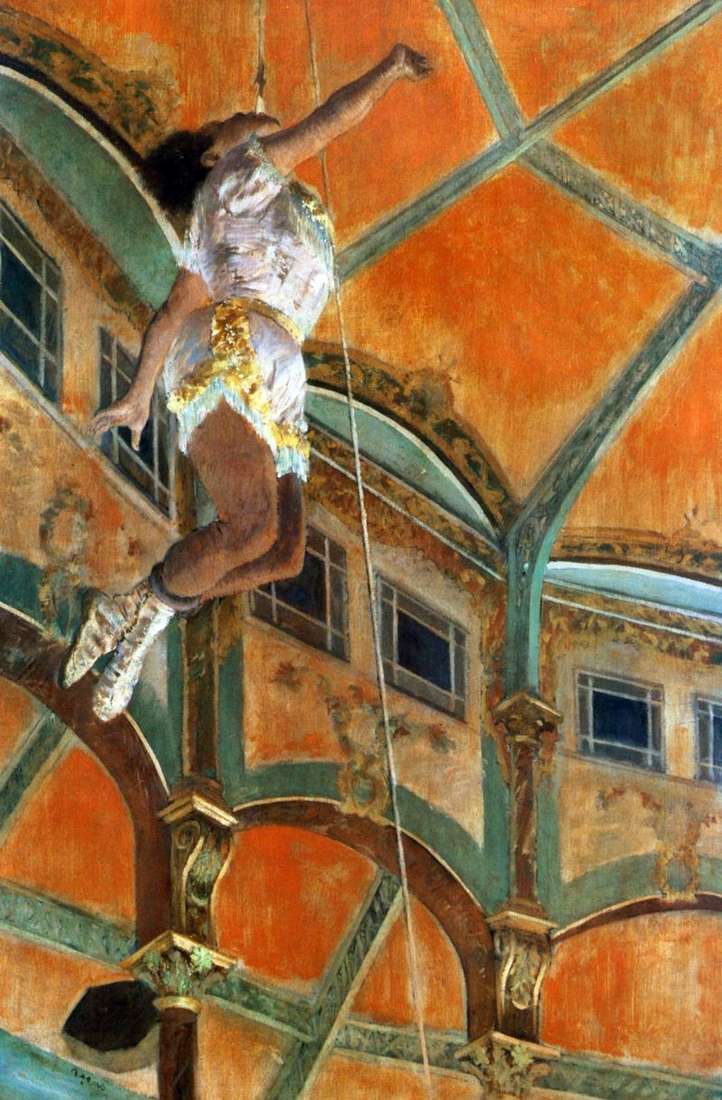Miss Lala in the circus of Fernando by Edgar Degas
