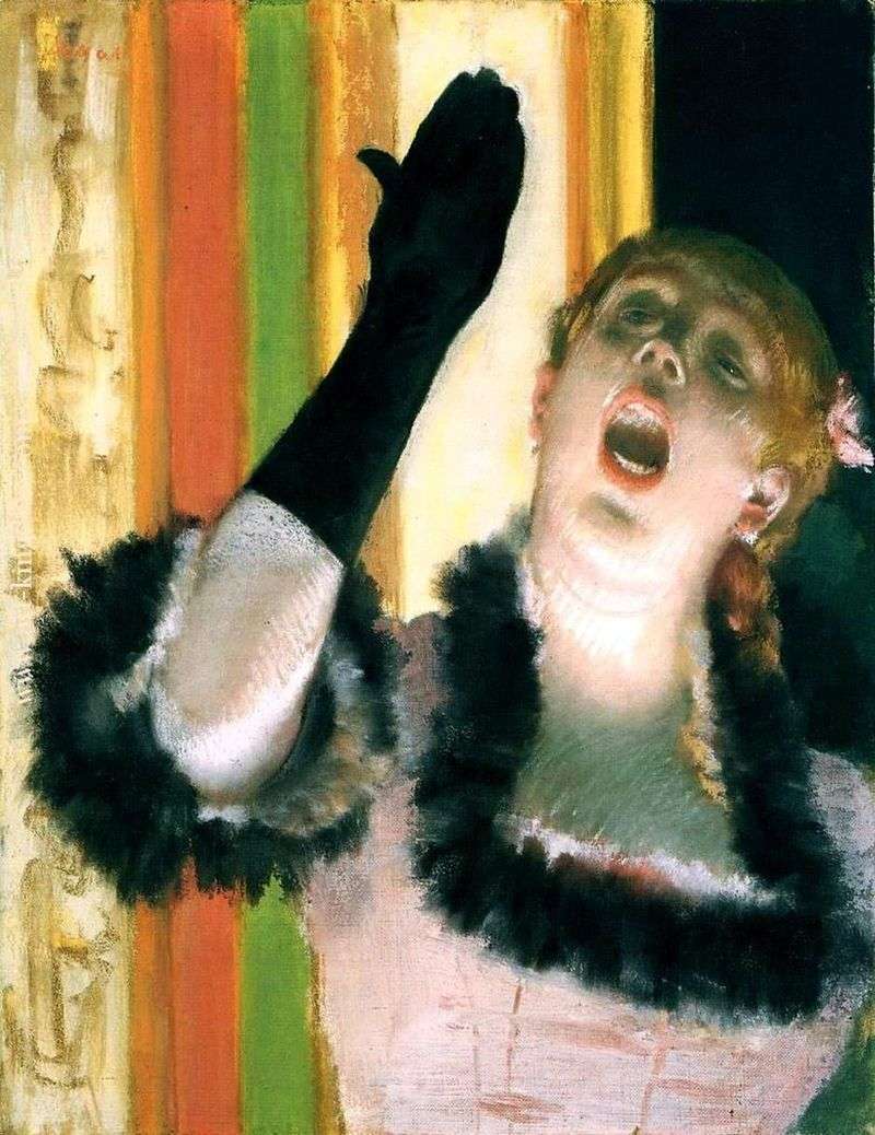 Singer with a glove by Edgar Degas