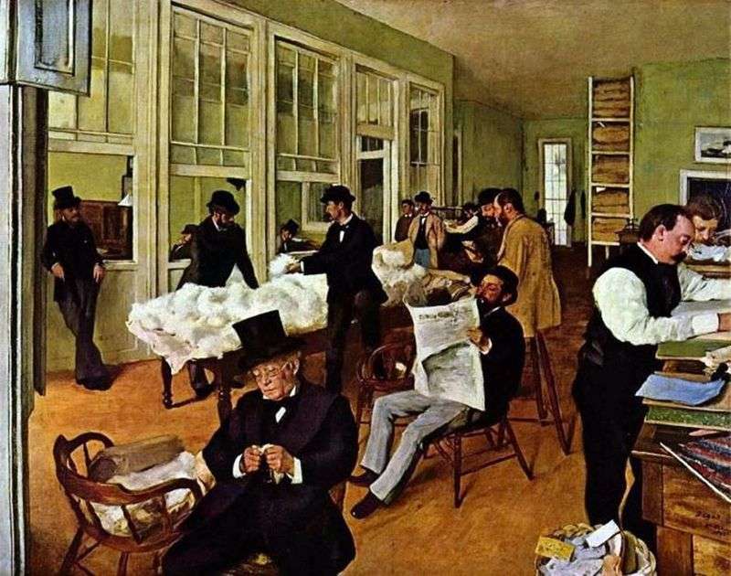 Cotton office in New Orleans by Edgar Degas