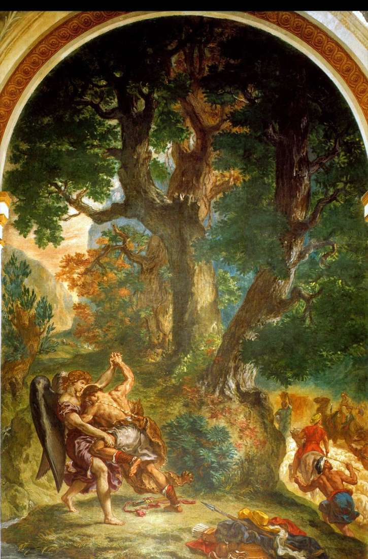 Combat of Jacob with an Angel by Eugene Delacroix