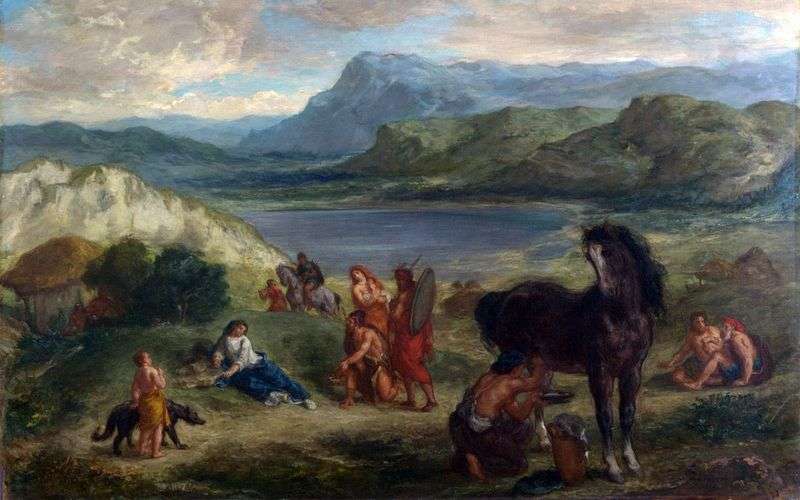 Ovid among the Scythians by Eugene Delacroix