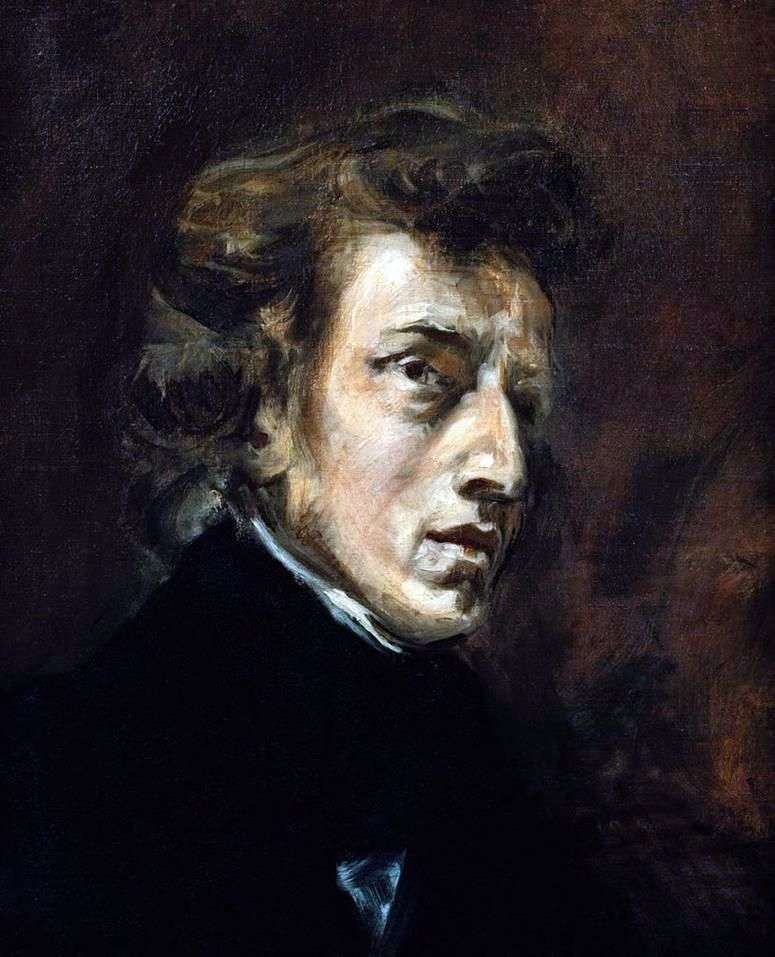 Portrait of Frederic Chopin by Eugene Delacroix