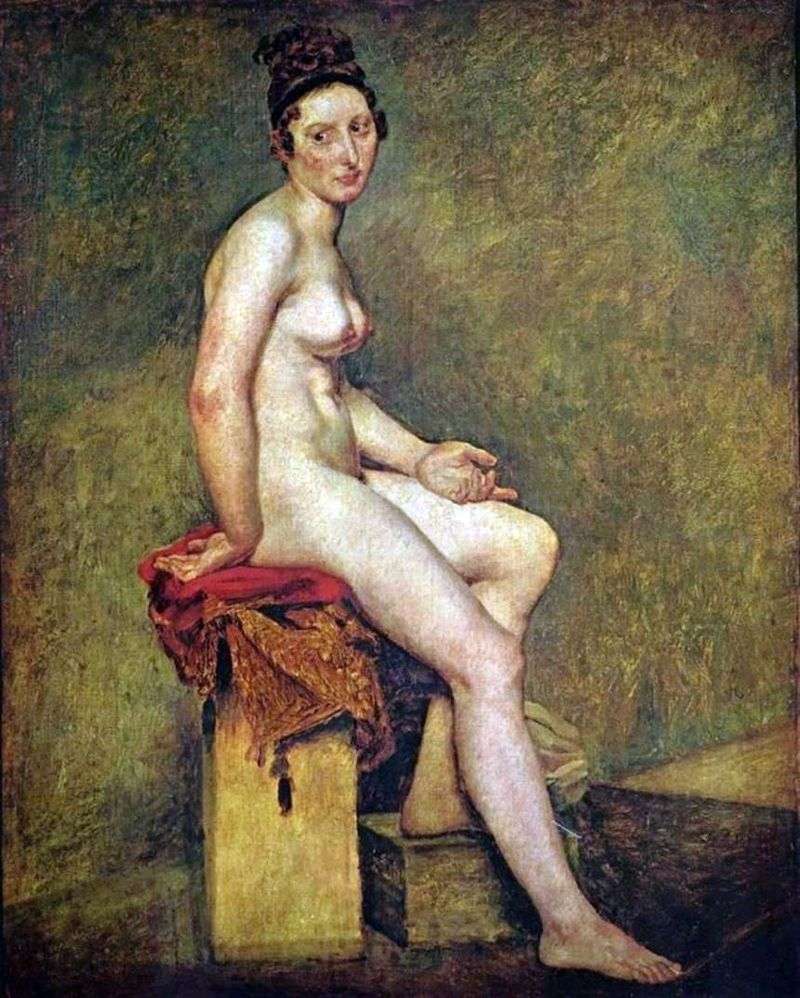 Sitting Model by Eugene Delacroix
