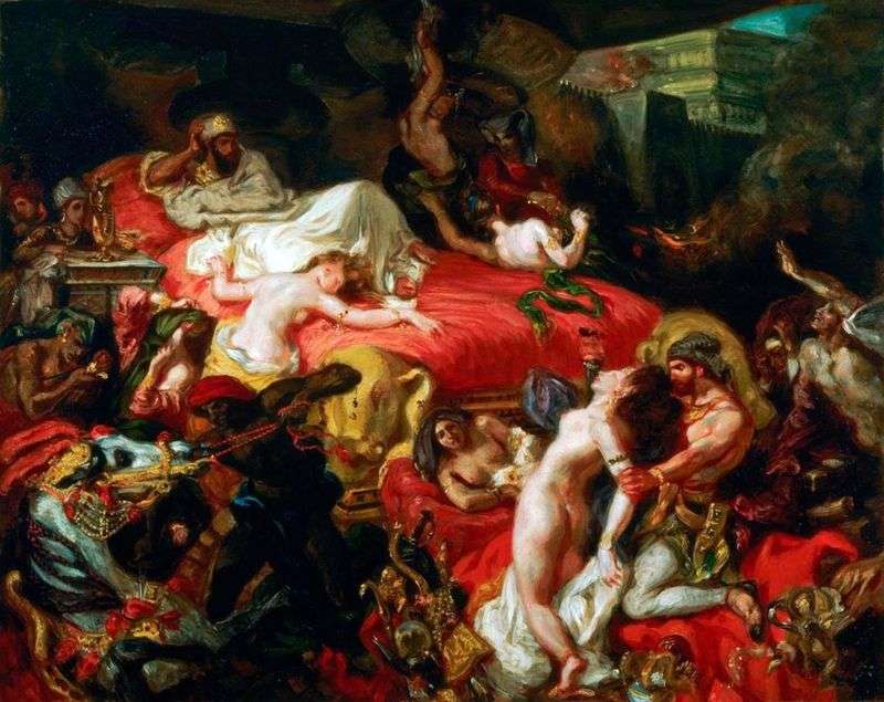 The death of Sardanapal by Eugene Delacroix