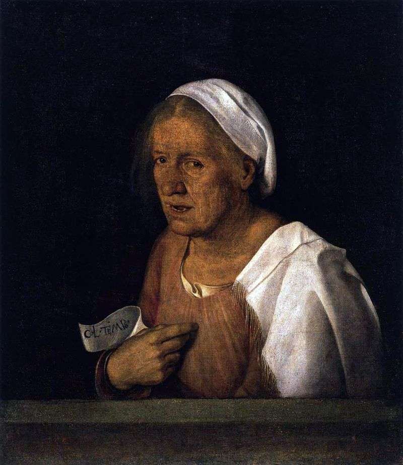 The old woman by Giorgione