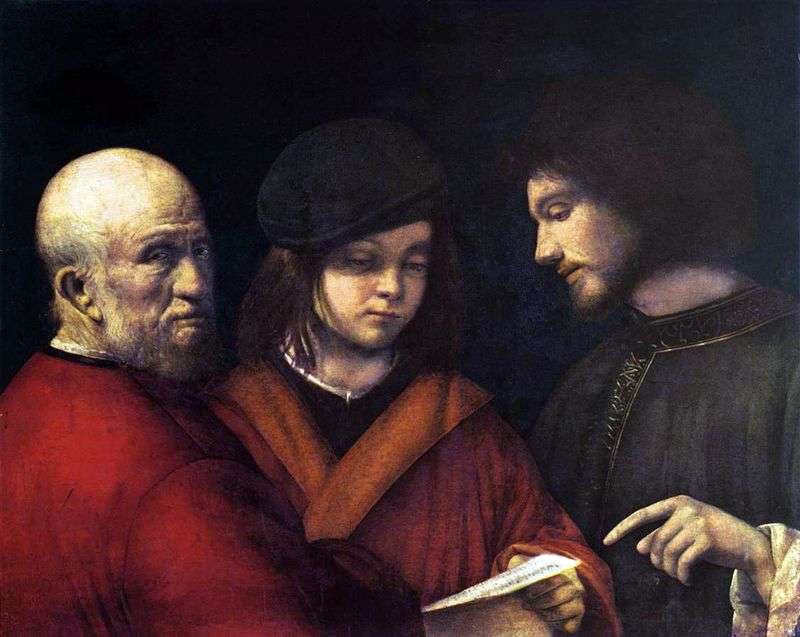 Three ages of life by Giorgione