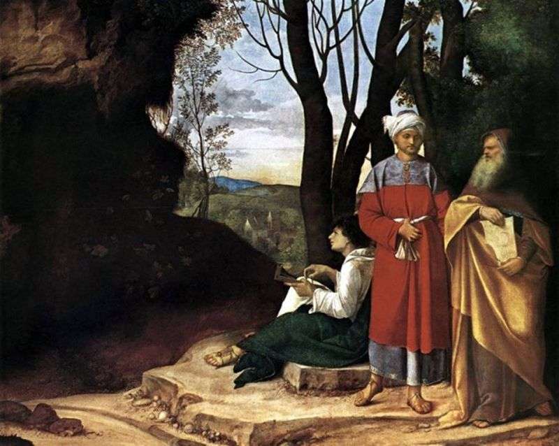 Three philosophers by Giorgione