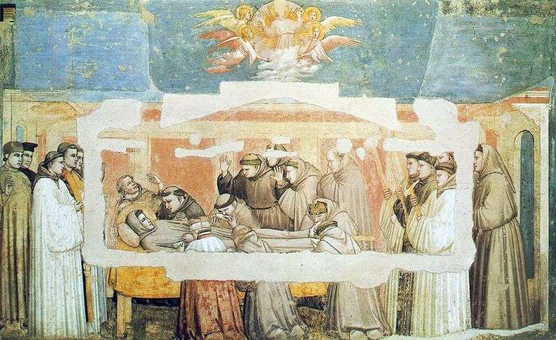 The death of St. Francis by Giotto