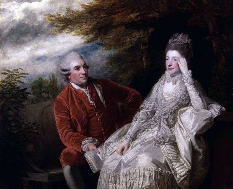 Portrait of David Garrick and Eve Maria Garrick by Reynolds Joshua
