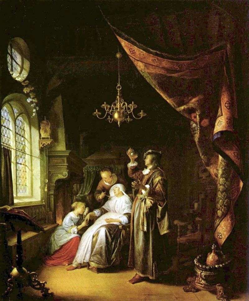 Patient and doctor by Gerard (Gerrit) Dow