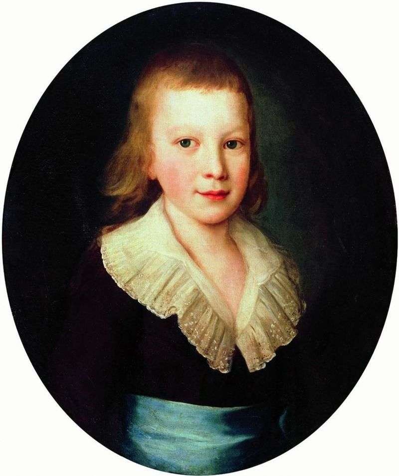 Portrait of a boy by Peter Drozhdin