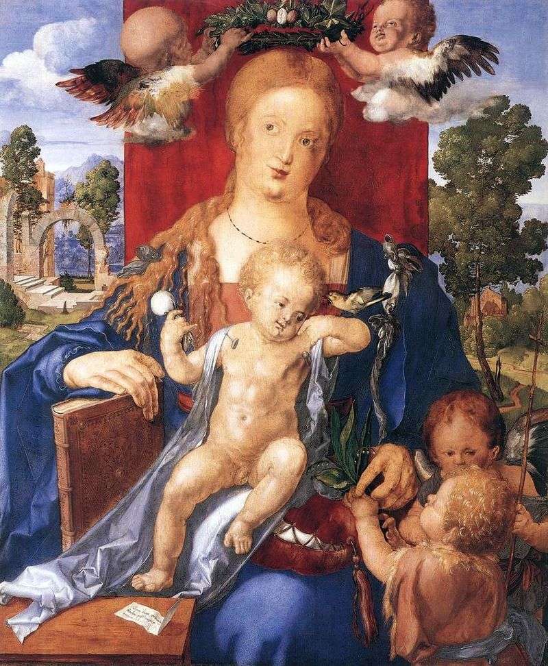 Madonna and siskin by Albrecht Durer