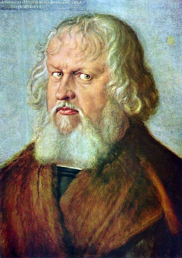 Portrait of Hieronymus Holzshuer by Albrecht Durer