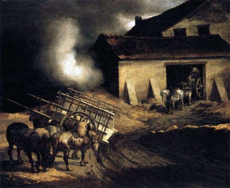 The furnace for calcining gypsum by Theodore Gericault