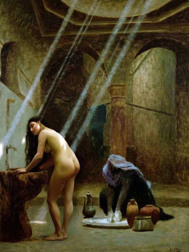 Turkish girl and Mauritanian bath by Jean Leon Jerome