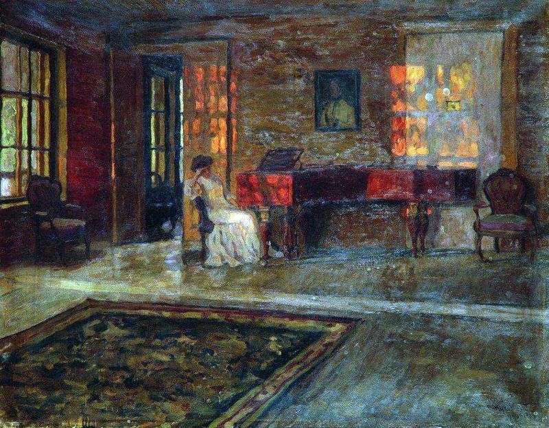 Evening interior by Stanislav Zhukovsky