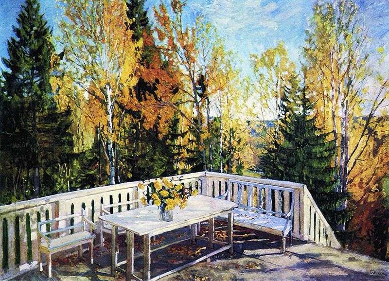 Autumn. Veranda by Stanislav Zhukovsky