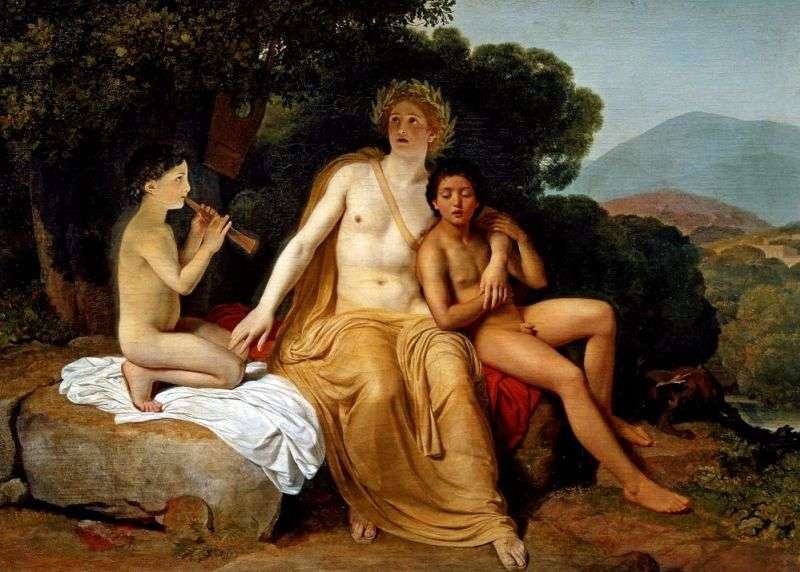 Apollo, Hyacinth and Cypress, engaged in music and singing by Alexander Ivanov