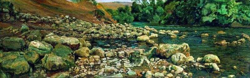 The foot of Vicovara. Stones on the river bank by Alexander Ivanov