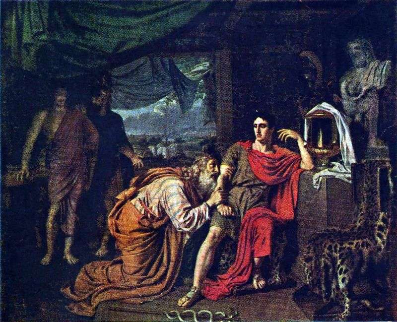 Priam, who asks Achilles for the body of Hector by Alexander Ivanov