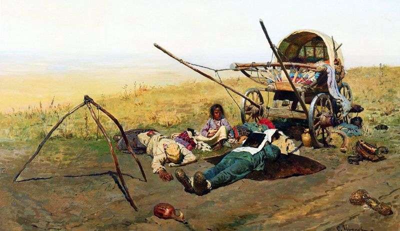 On the road. The death of a migrant by Sergey Ivanov