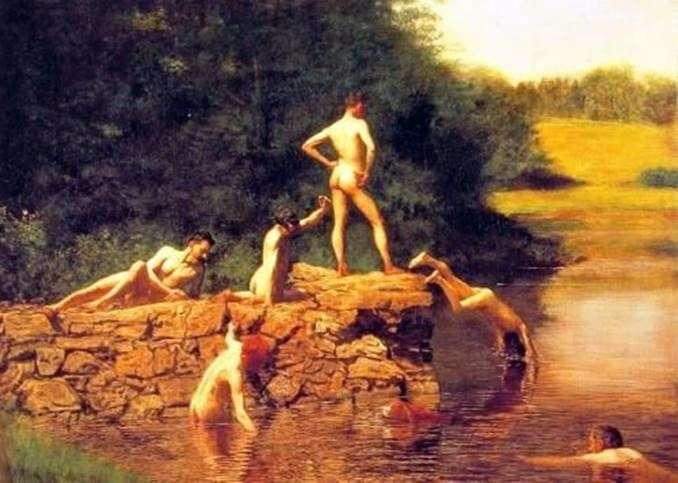 Swimming place (pond) by Thomas Eakins
