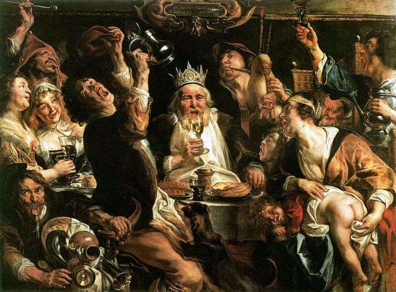 The King drinks by Jacob Jordaens