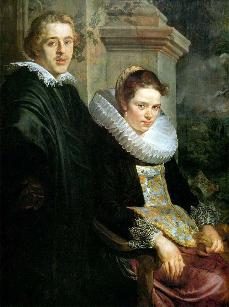 Portrait of young spouses by Jacob Jordaens