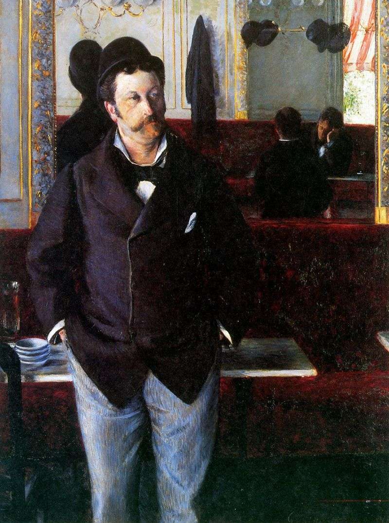 In the cafe by Gustave Caillebotte