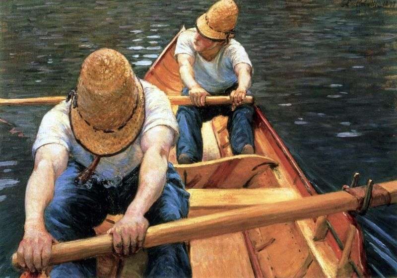 Rowers by Gustave Caillebotte