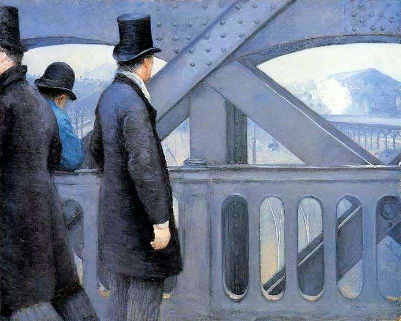 On the bridge of Europe by Gustave Caillebotte