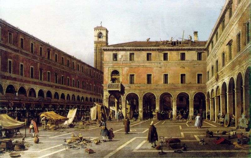 Campo di Rialto by Antonio Canaletto