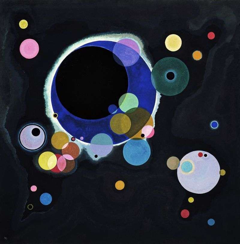 Several circles by Vasily Kandinsky