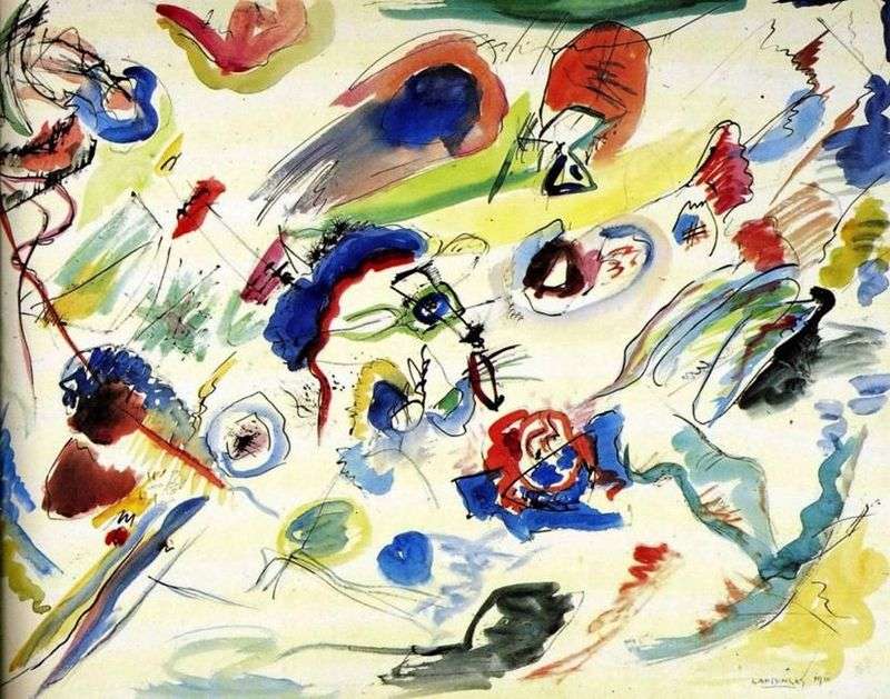 The first abstract watercolor by Vasily Kandinsky