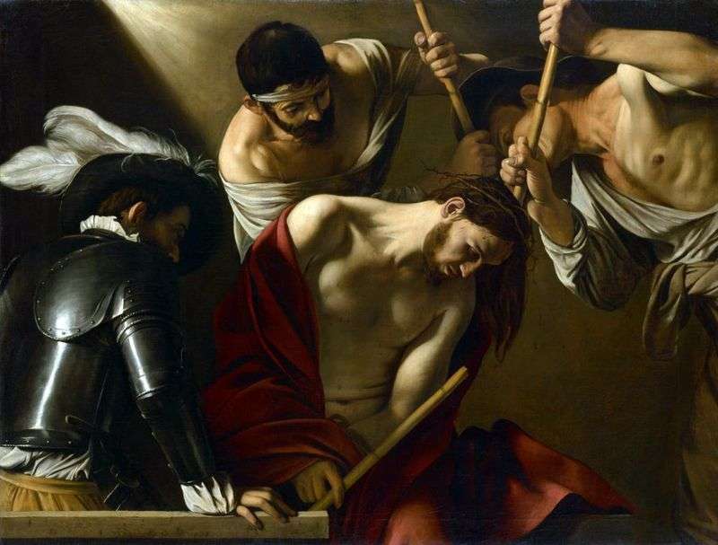 Crowning with thorns by Michelangelo Merisi and Caravaggio