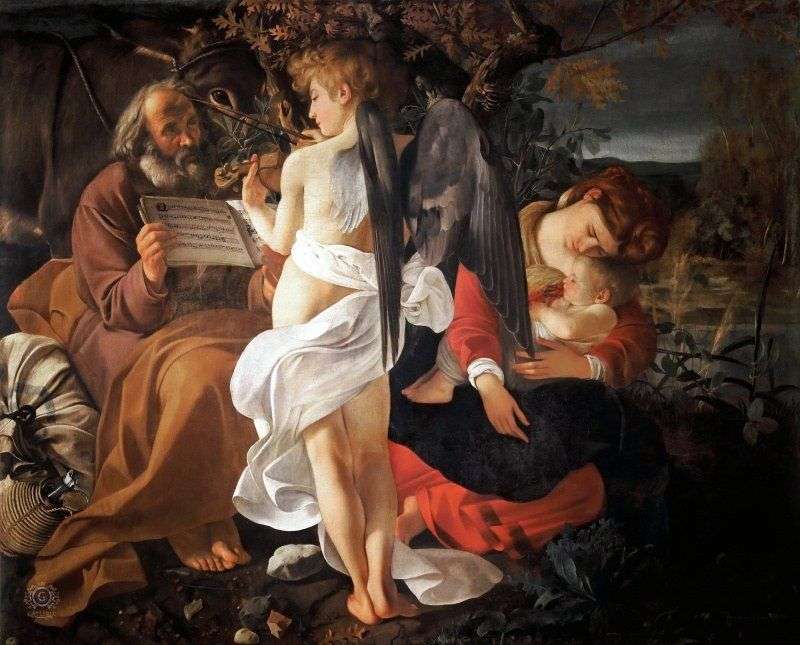 Rest on the way to Egypt by Michelangelo Merisi da Caravaggio