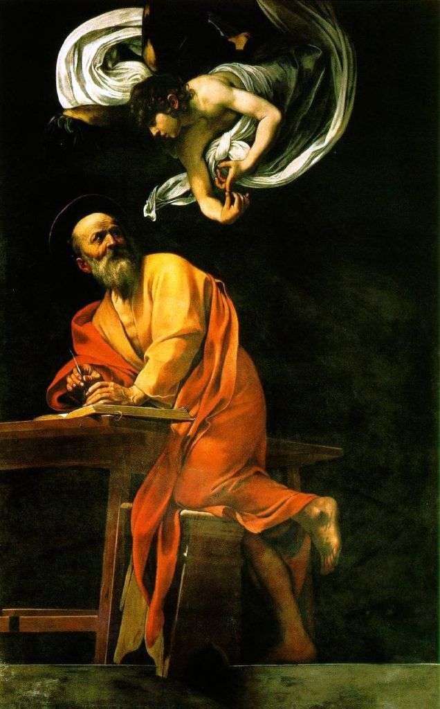 Saint Matthew and the Angel by Michelangelo Merisi and Caravaggio