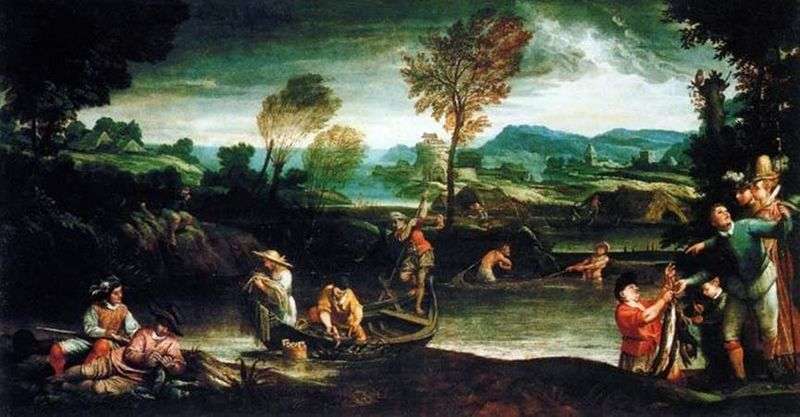 Idyllic landscape by Annibale Carracci