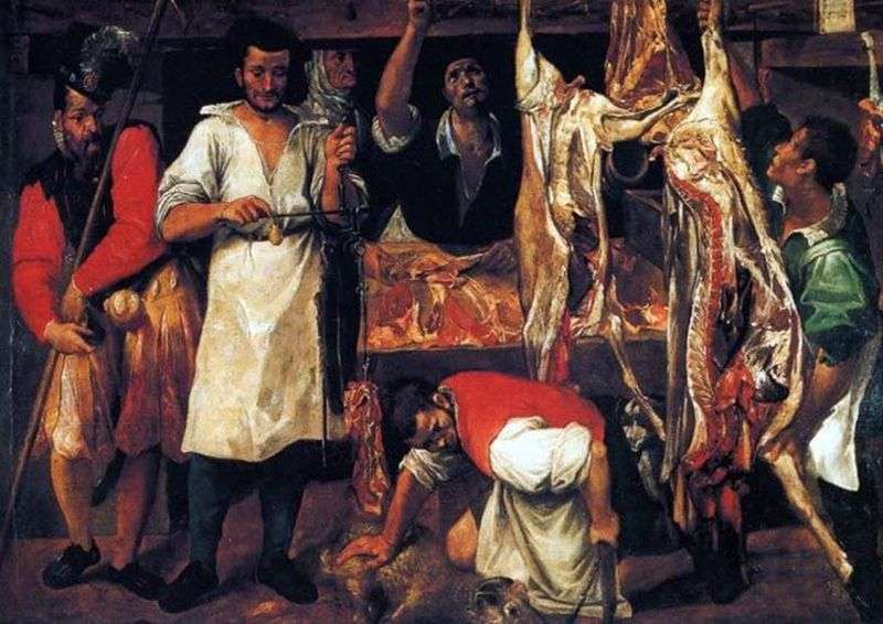 Meat shop by Annibale Carracci