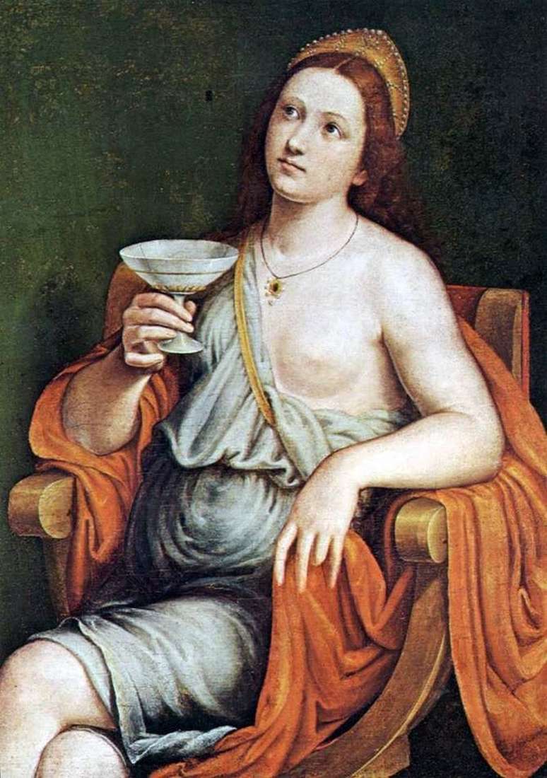 Sofonisba drinks poison by Giovanni Francesco Caroto