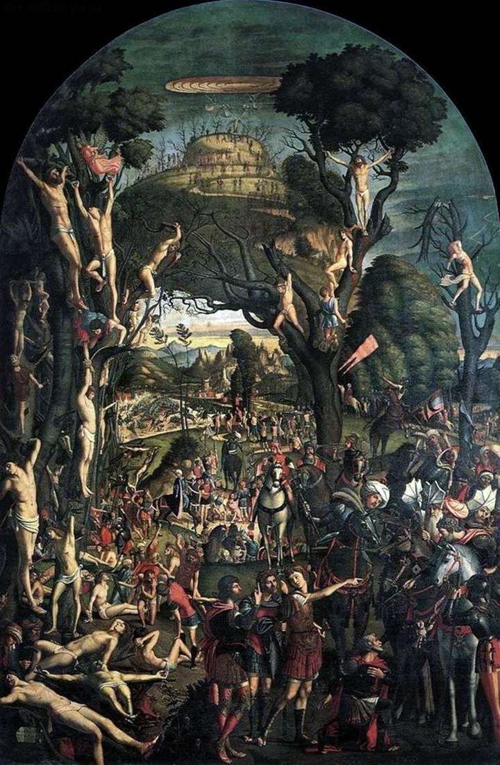 Crucifixion and mortification of ten thousand on Mount Ararat by Vittore Carpaccio