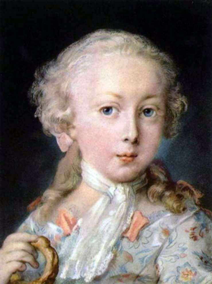 Portrait of a child from Le Blons family by Rosalba Carriera