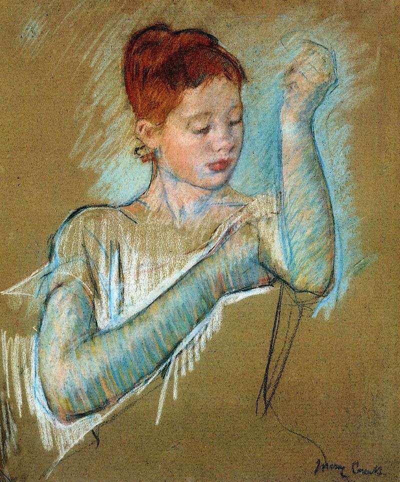 Long gloves by Mary Cassatt