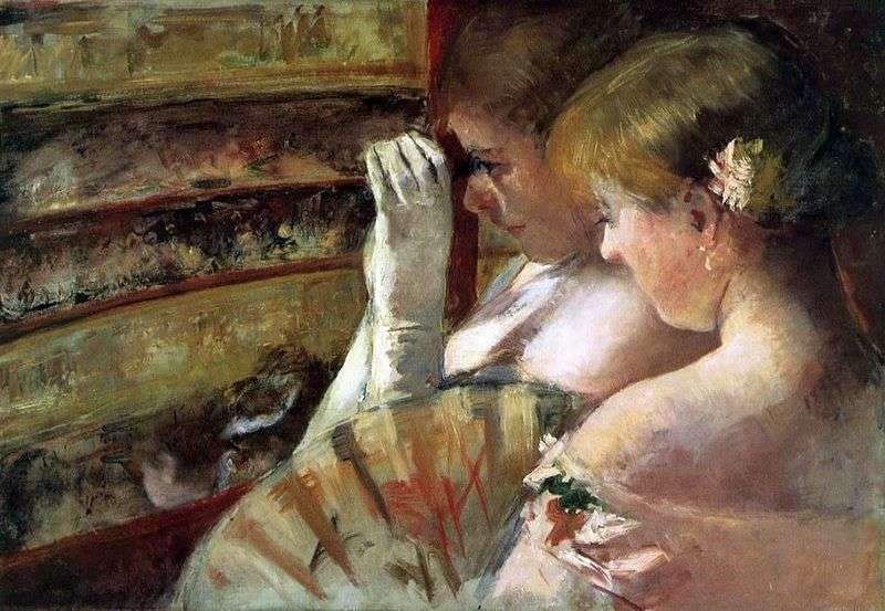 Young women in the box by Mary Cassatt