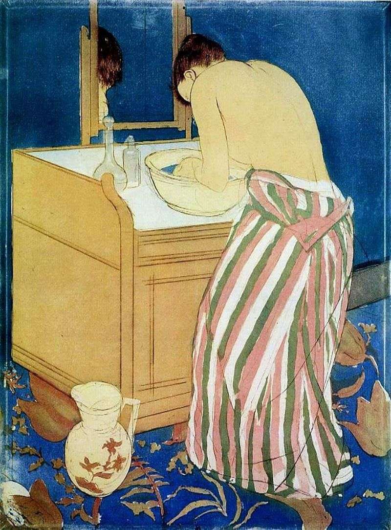 Washing woman by Mary Cassatt